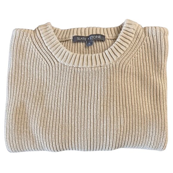Slate and Stone Mens Beige Pullover Long‎ Sleeve Sweater - Size XL - Picture 4 of 6